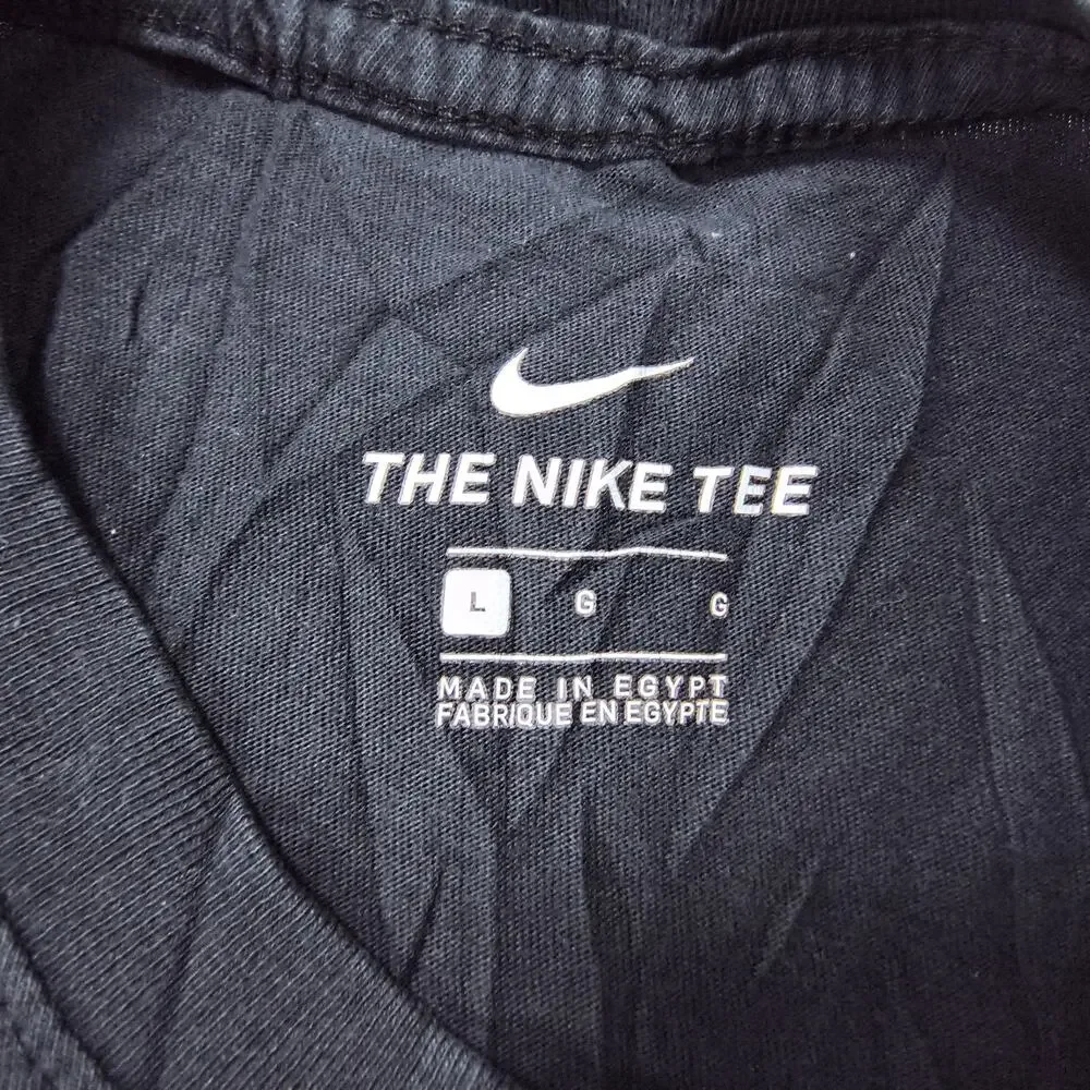 Nike Tee Casual Graphic Crew Neck Short Sleeve Shirt Mens Size L Black White